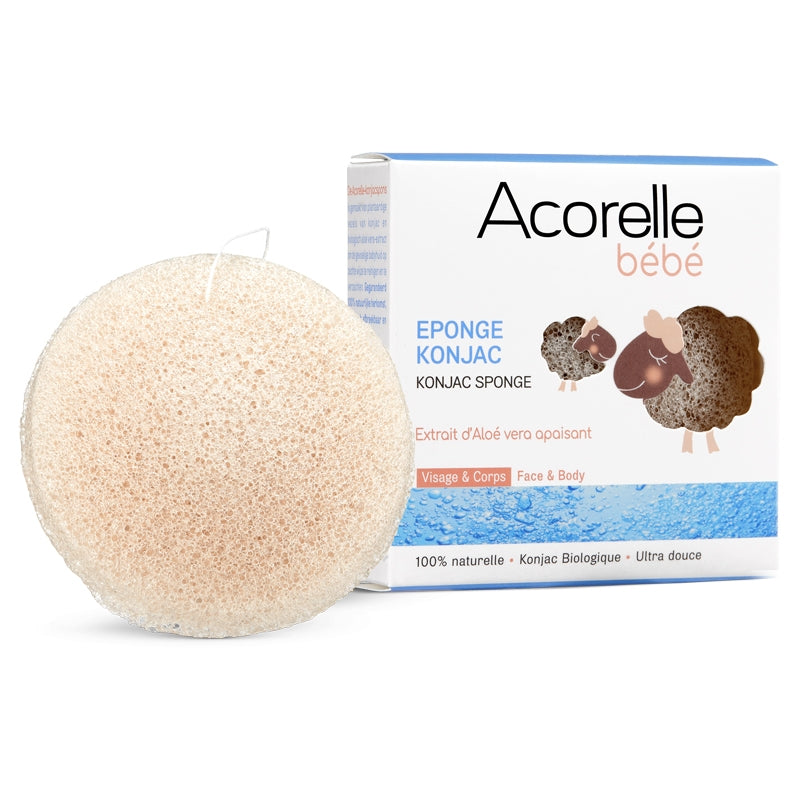 Acorelle - Konjac-Schwamm Gesicht & Körper Baby Aloe Vera