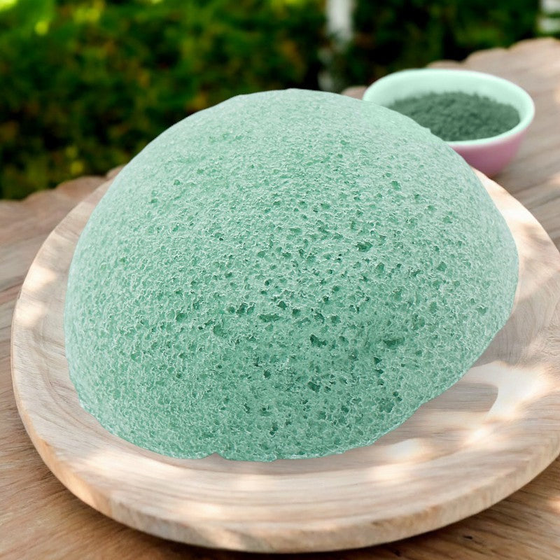 Éponge Konjac visage thé vert