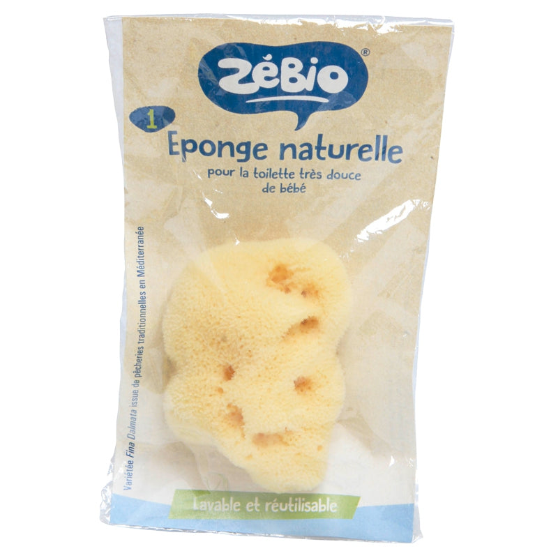 Éponge naturelle pour la toilette de bébé