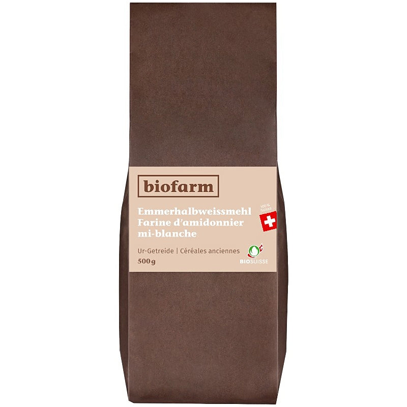 Biofarm - Farine d'amidonnier miblanche suisse BIO 500g