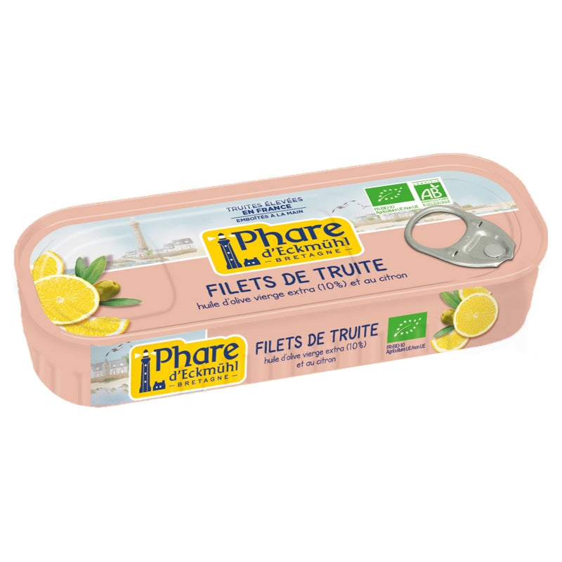 Filets de truite à l'huile d'olive et au citron BIO 130g