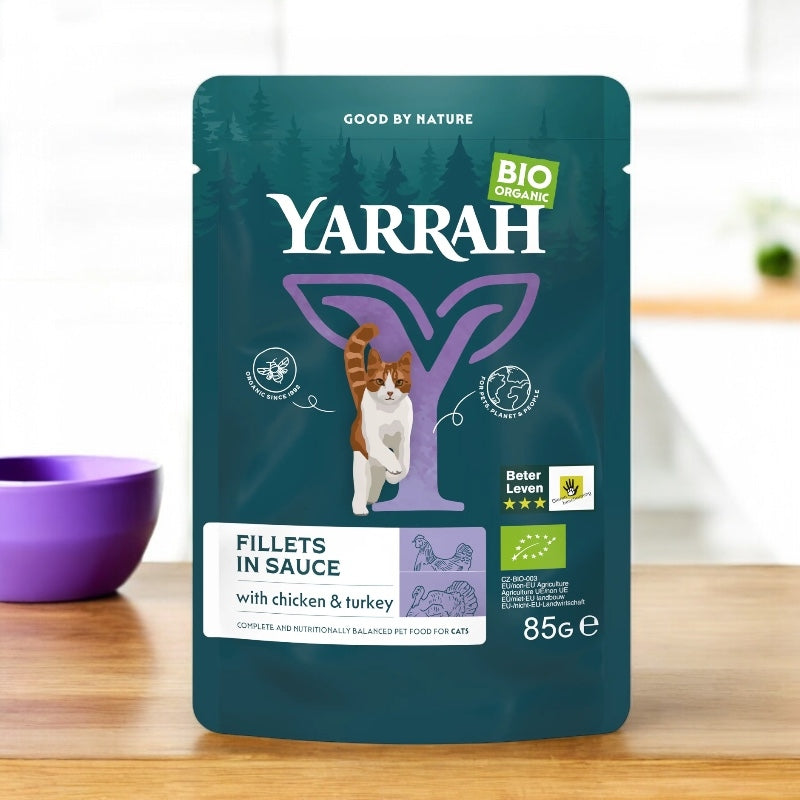 Filets en sauce à la dinde pour chat BIO