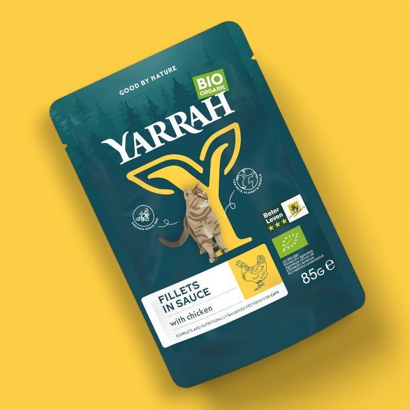 Bio-Hühnerfilets in Soße für Katzen - 85 g - Yarrah