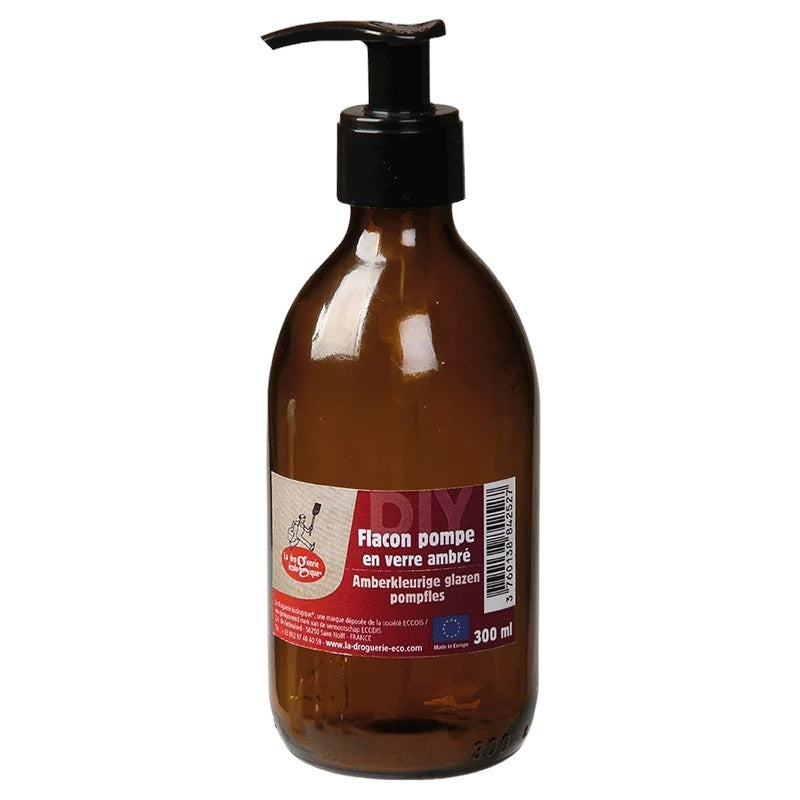 Grand Beau - Flacon pompe en verre ambré 300ml