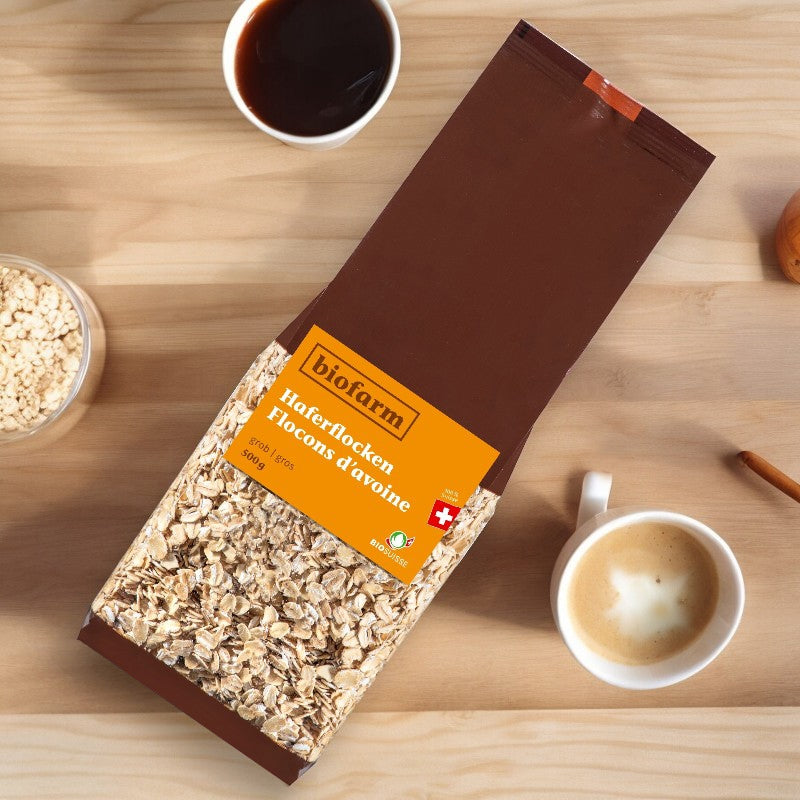 Biofarm - Flocons d'avoine gros suisse BIO 500g