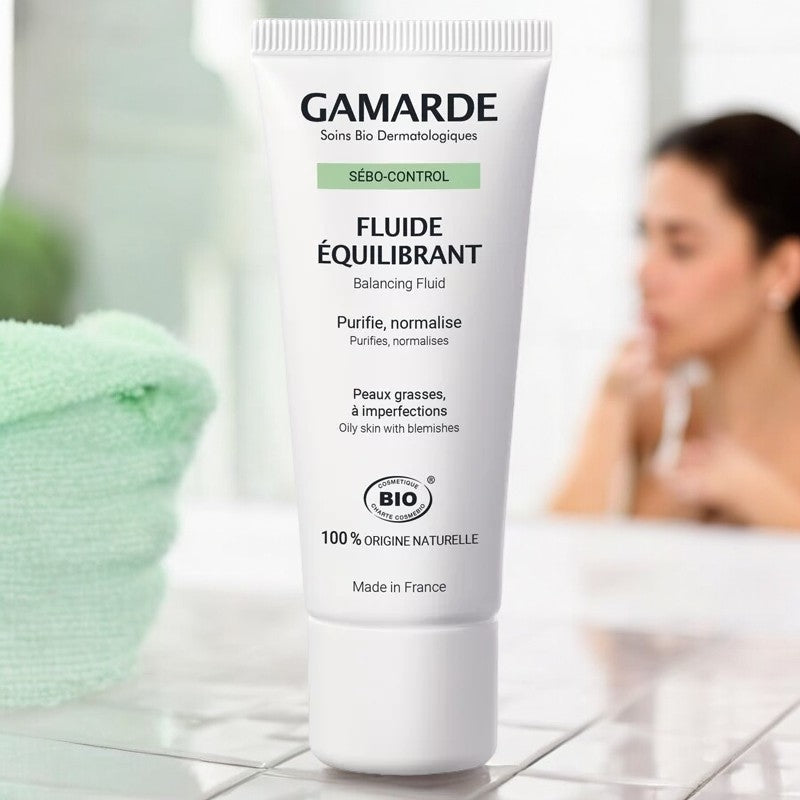 Gamarde - Fluide équilibrant BIO - purifie & normalise - peaux grasses - 40g