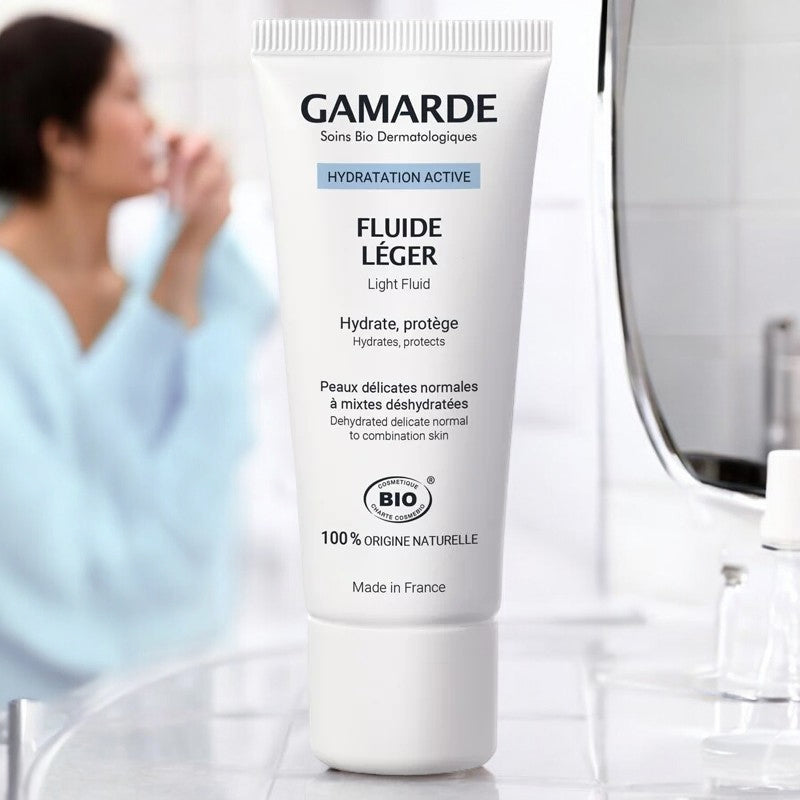 Gamarde - Fluide léger BIO - hydrate et protège - peaux délicates - 40g