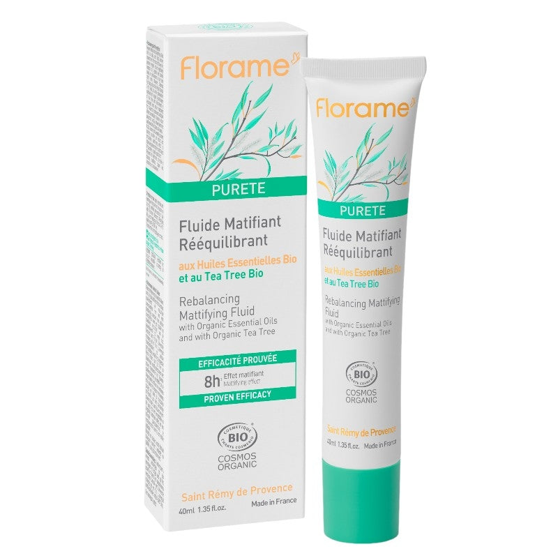 Florame - Fluide matifiant rééquilibrant BIO tea tree & hamamélis 40ml