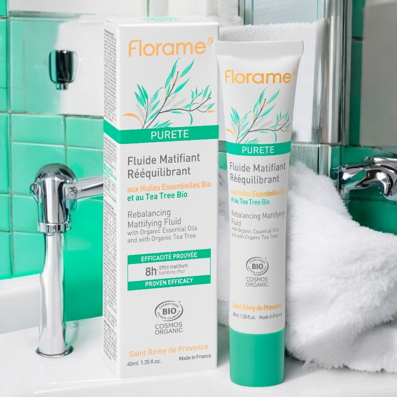 Florame - Fluide matifiant rééquilibrant BIO tea tree & hamamélis 40ml