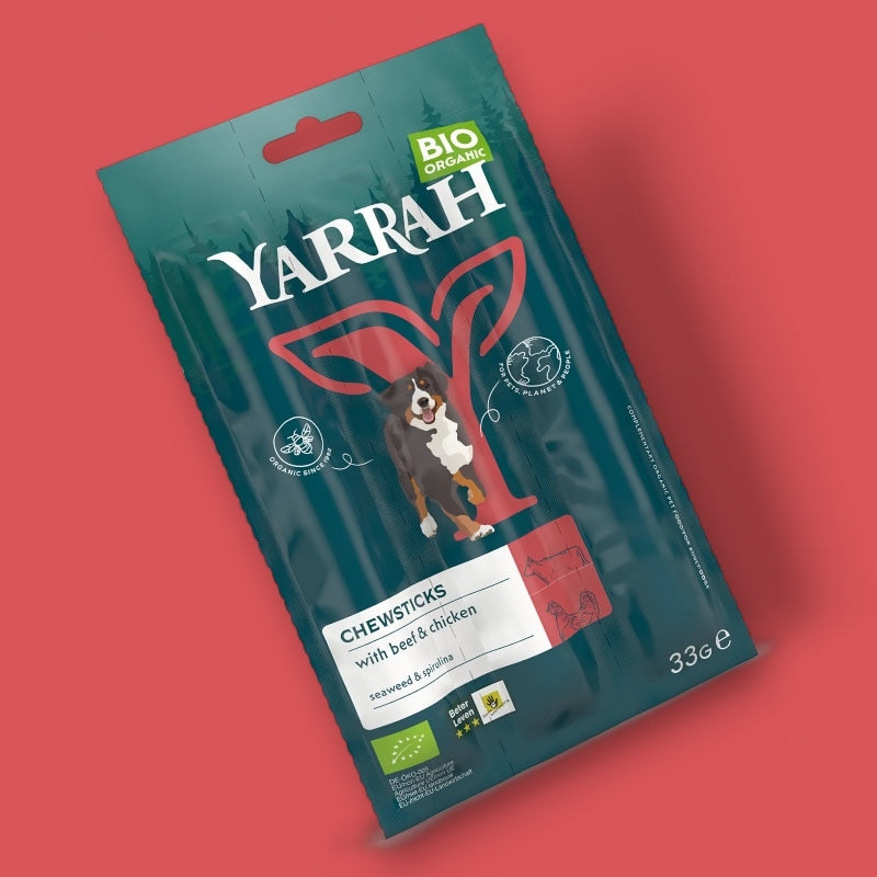 Friandises à mâcher boeuf avec spiruline pour chien BIO
