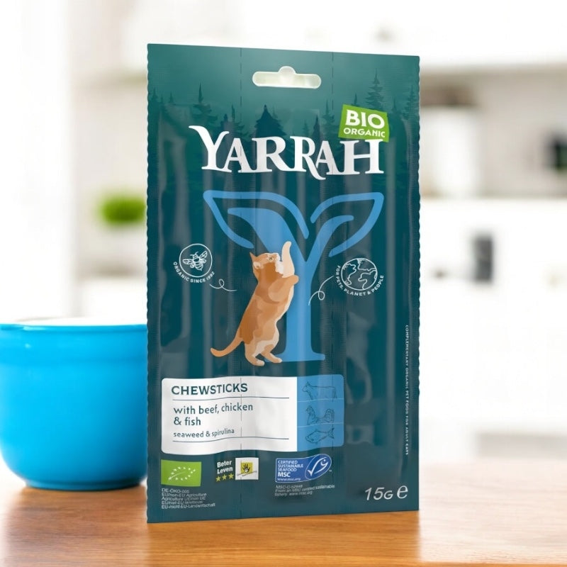 Friandises à mâcher viande & poisson pour chat BIO