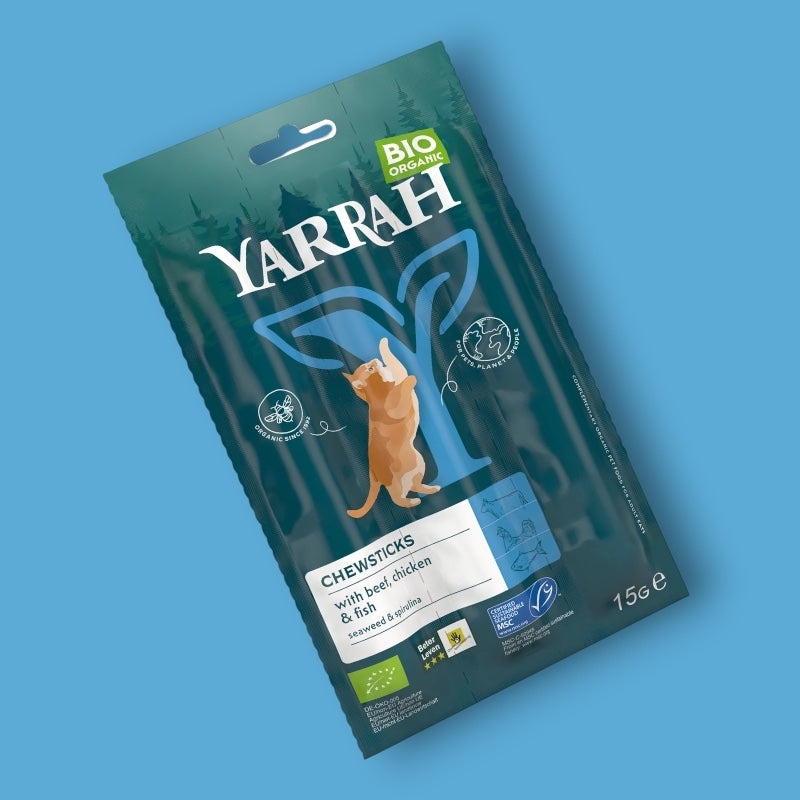 Friandises à mâcher viande & poisson pour chat BIO