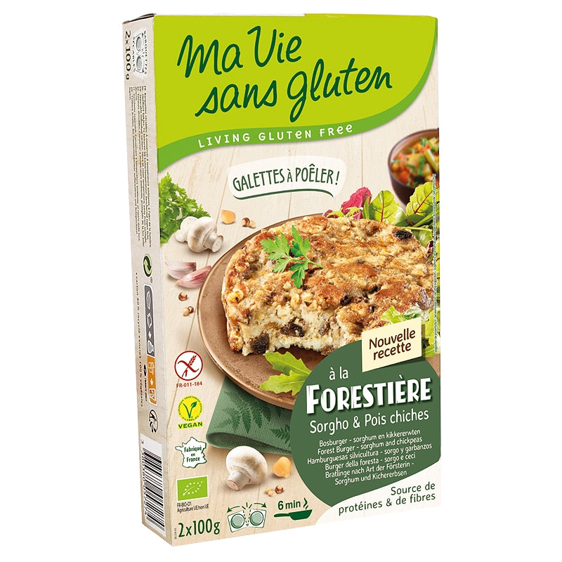 Galettes à poêler champigons & pois chiches BIO