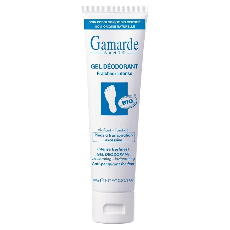 Gamarde - Gel déodorant fraîcheur intense BIO - pieds à transpiration excessive - 100g