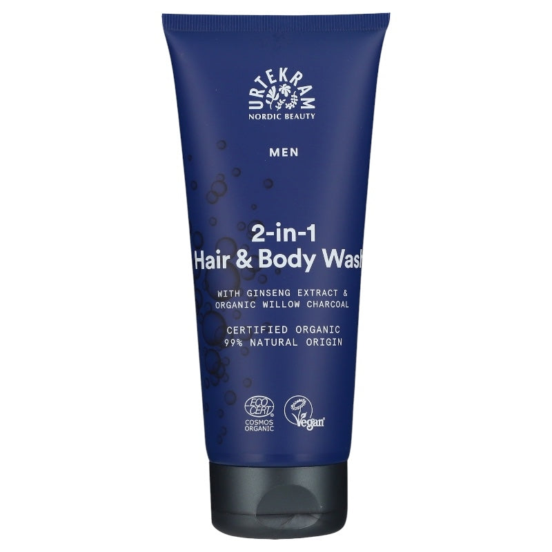 Gel douche homme BIO - corps & cheveux - charbon actif & ginseng