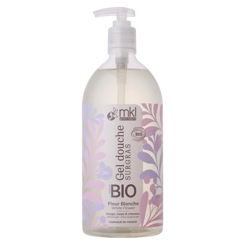 Gel douche BIO fleur blanche 1l
