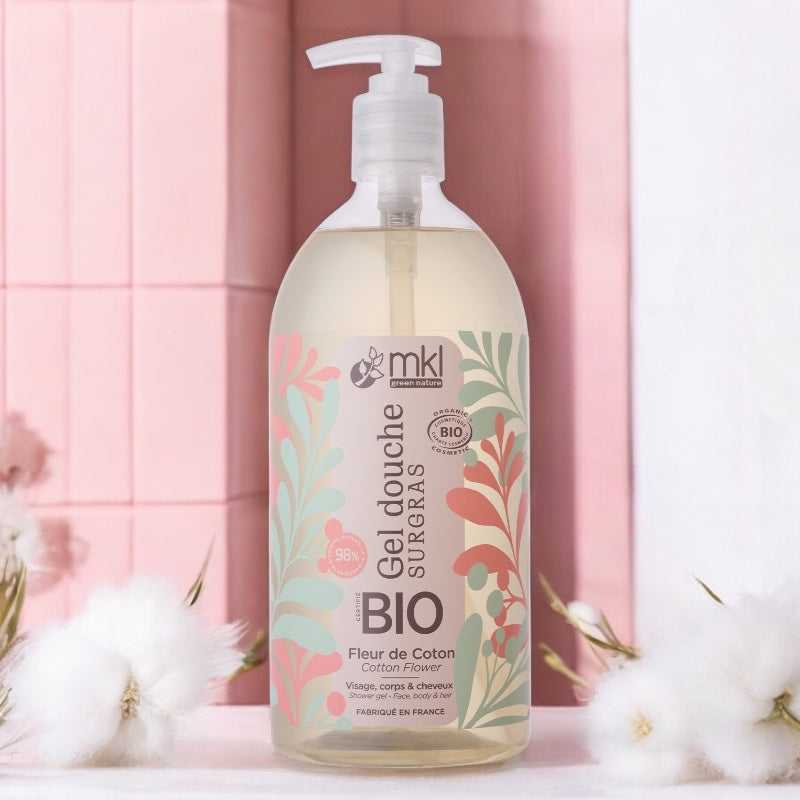 Gel douche BIO fleur de coton 1l