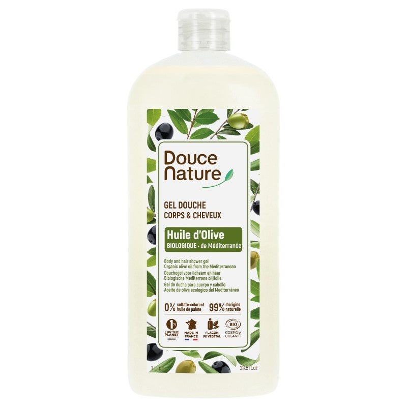 Douce Nature - Gel douche corps & cheveux BIO olive 1l