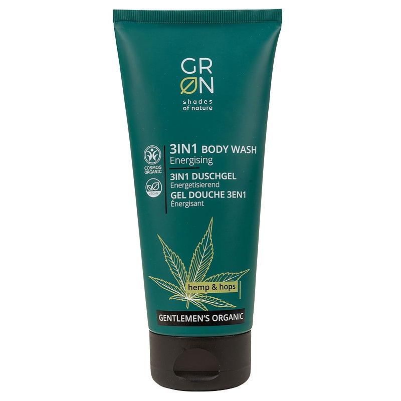 GRN - Gel douche énergisant 3 en 1 homme BIO chanvre & houblon 200ml