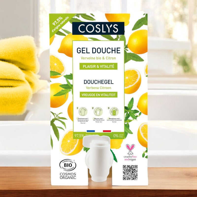 Coslys - Gel douche plaisir & vitalité BIO verveine & citron 10kg