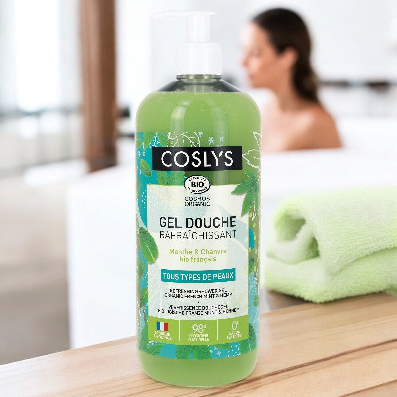 Coslys - Erfrischendes Duschgel Minze & Hanf BIO 1l