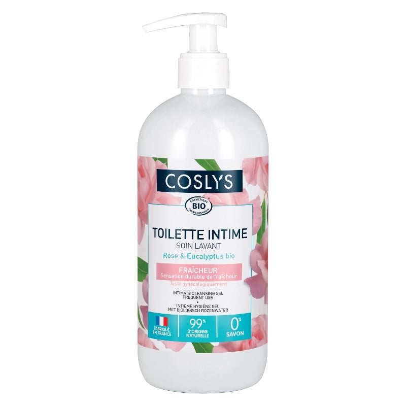 Coslys - Gel fraîcheur toilette intime BIO rose & eucalyptus 500ml