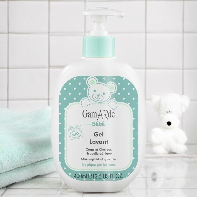 Gamarde - Gel lavant bébé hypoallergénique BIO - corps & cheveux - 400ml