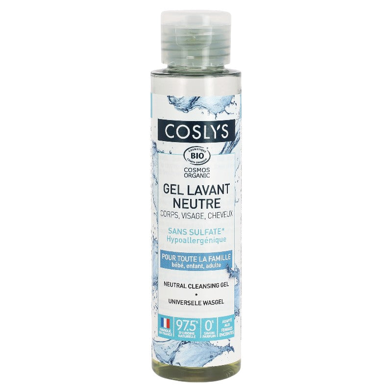 Coslys - Neutral Waschgel für Körper, Gesicht & Haare ohne Duftstoffe BIO 100ml