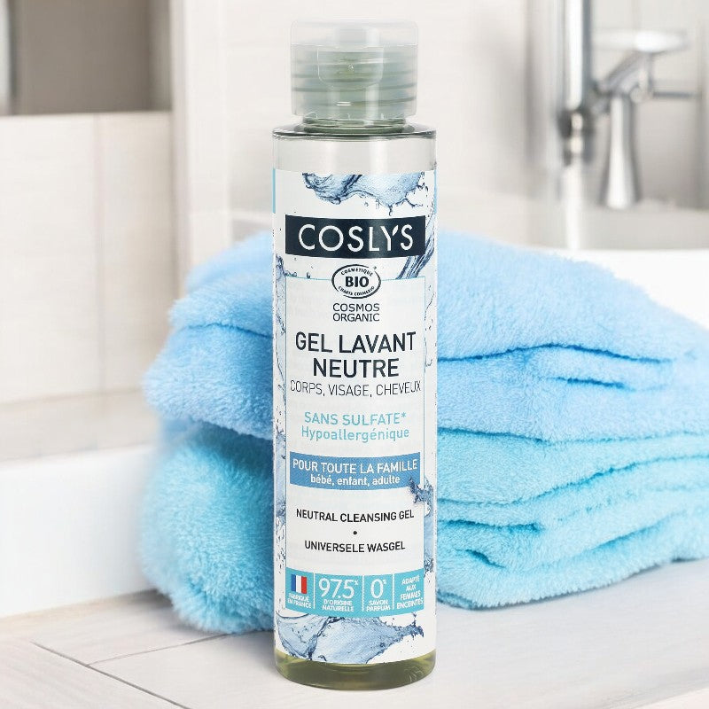 Coslys - Neutral Waschgel für Körper, Gesicht & Haare ohne Duftstoffe BIO 100ml