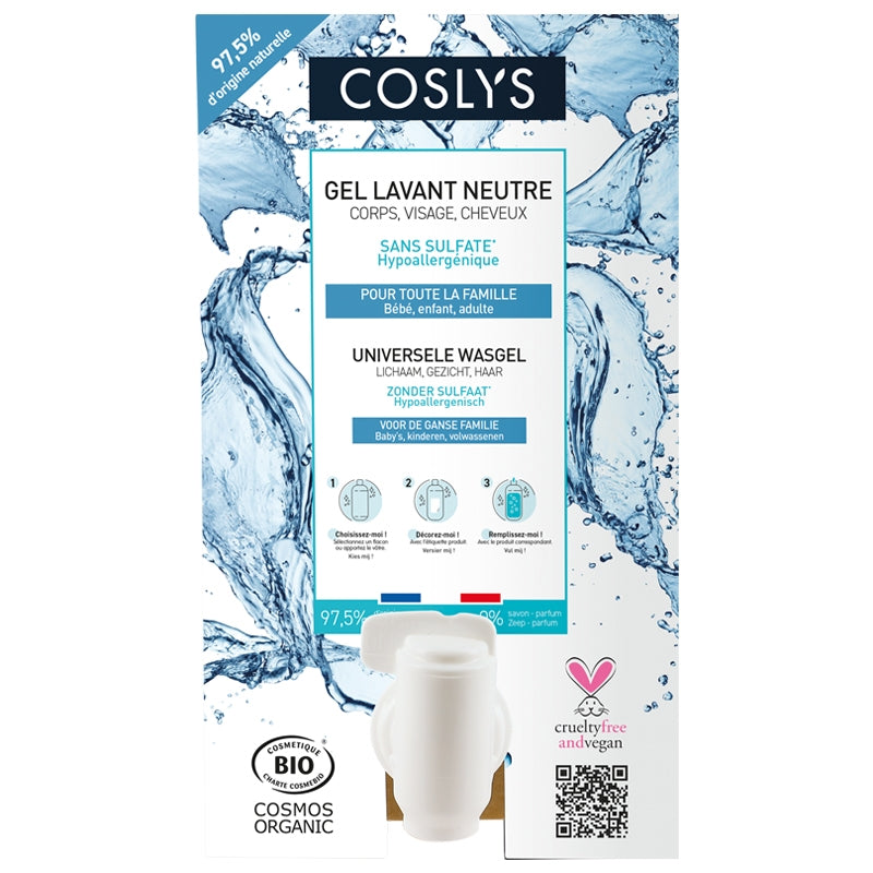 Coslys - Neutral Waschgel für Körper, Gesicht & Haare ohne Duftstoffe BIO 10kg