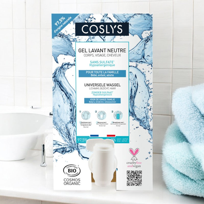 Coslys - Neutral Waschgel für Körper, Gesicht & Haare ohne Duftstoffe BIO 10kg