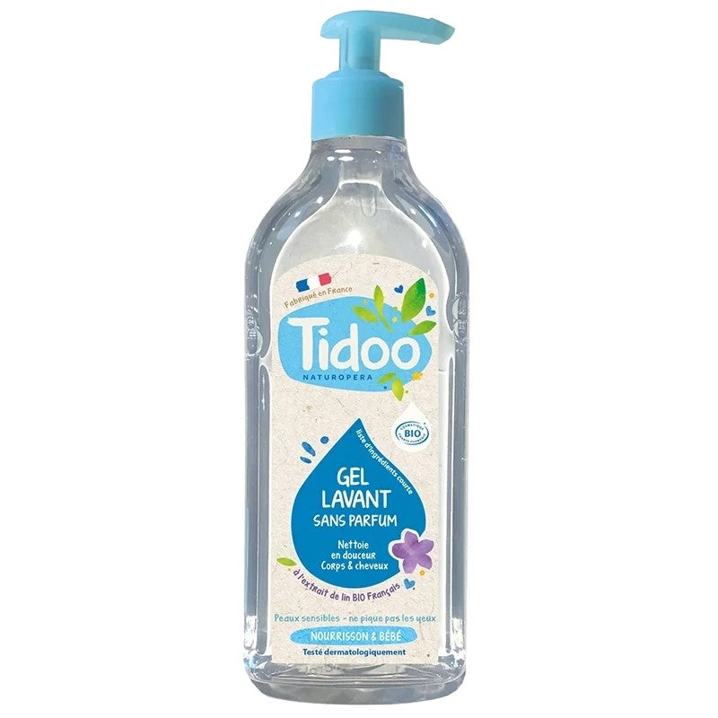 Gel lavant sans parfum bébé BIO lin