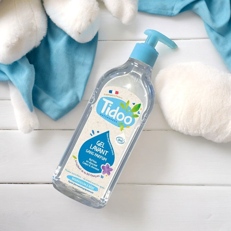 Gel lavant sans parfum bébé BIO lin