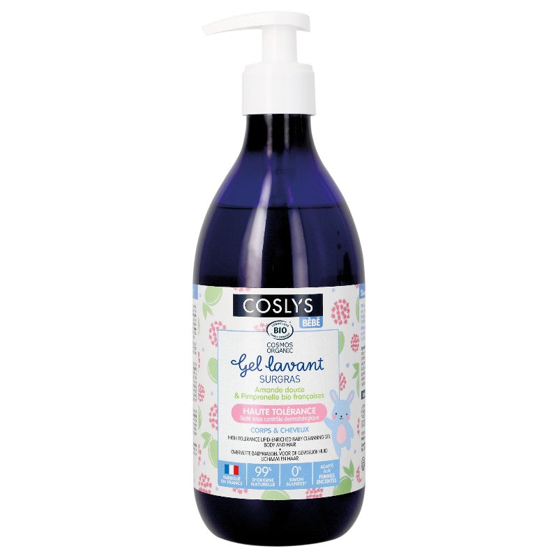 Coslys - Gel lavant surgras bébé BIO pimprenelle 500ml