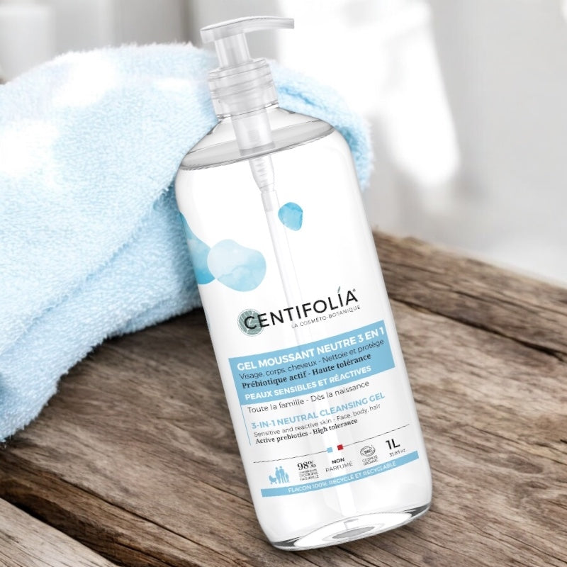 Centifolia - Gel moussant neutre 3 en 1 BIO aloe vera 1l