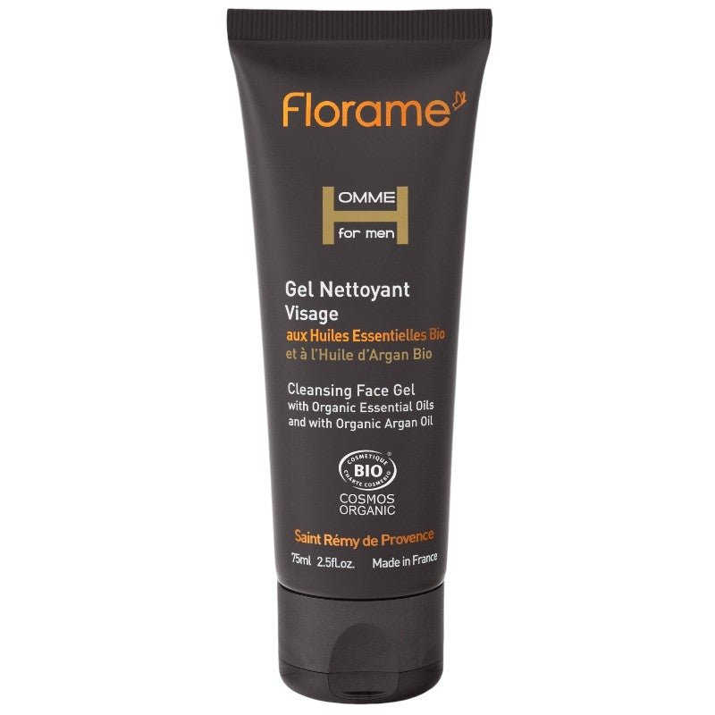 Florame - Gel nettoyant visage homme BIO cèdre & argan 75ml