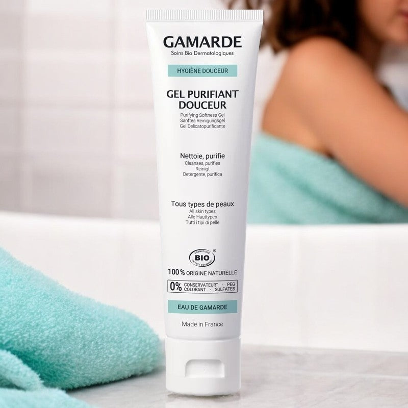 Gamarde - Gel purifiant douceur BIO - eau thermale - tous types de peaux - 100g