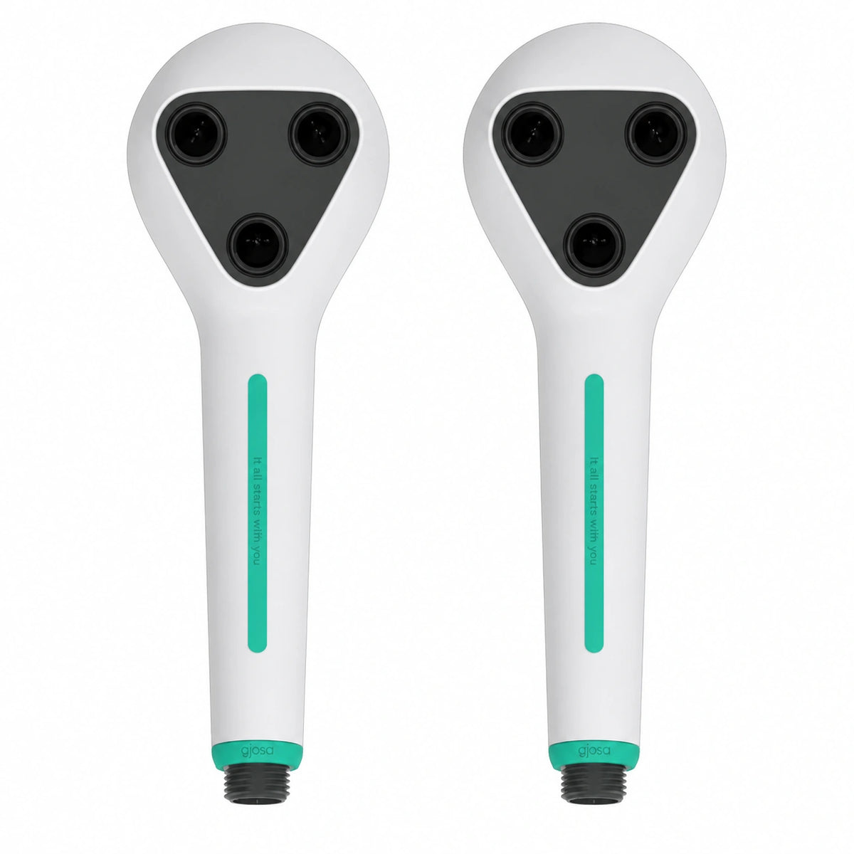 Pack - 2 pommeaux de douche économique et écologique GS3 blanc jusqu'à 65% d'eau