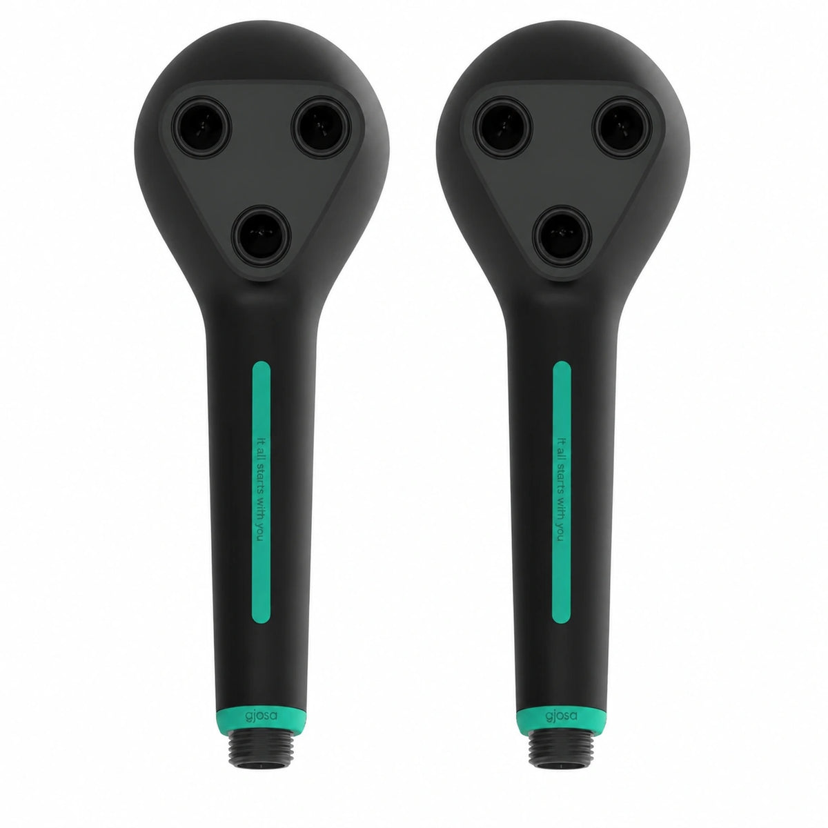 Pack - 2 pommeaux de douche économique et écologique GS3 noir jusqu'à 65% d'eau