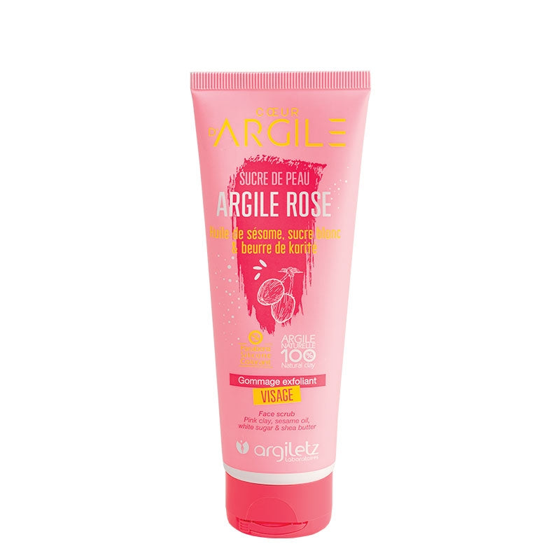 Argiletz - Gommage exfoliant visage argile rose & sucre 100ml