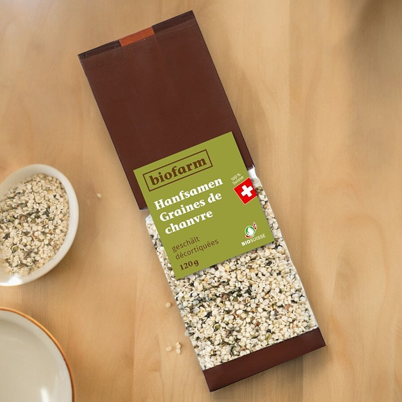 Biofarm - Graines de chanvre décortiquées suisses BIO 120g