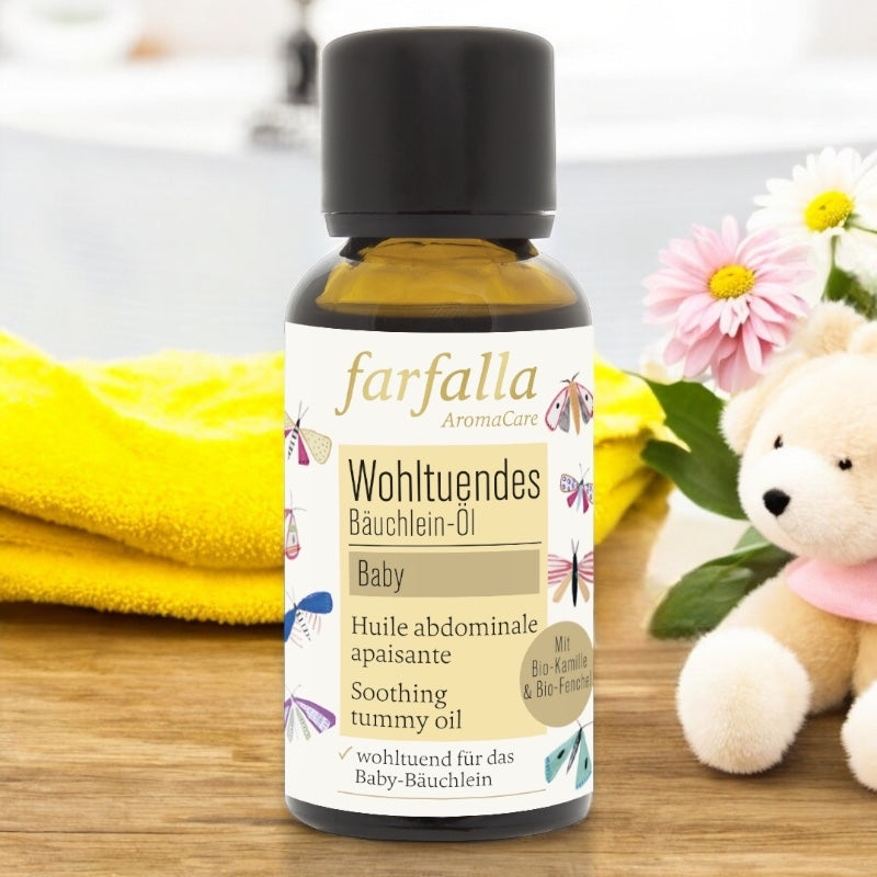 Farfalla - Huile abdominale apaisante bébé BIO camomille & fenouil 30ml