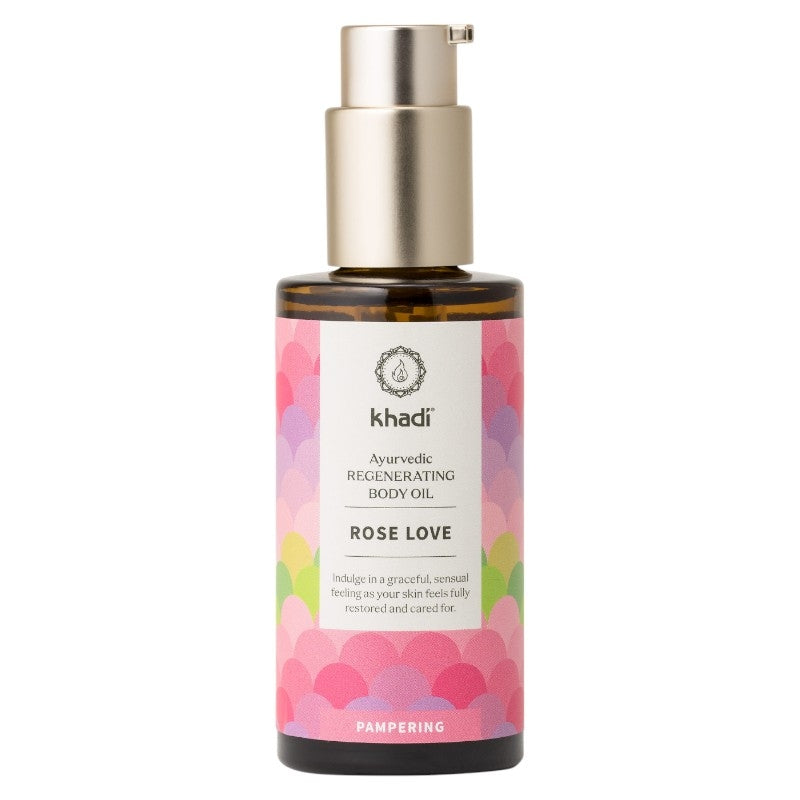 Khadi - Huile corporelle ayurvédique rose & curcuma 100ml
