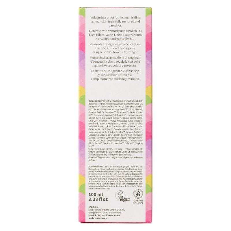 Khadi - Huile corporelle ayurvédique rose & curcuma 100ml