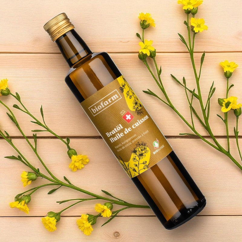 Biofarm - Bio-Schweizer Rapsöl zum Kochen 500ml