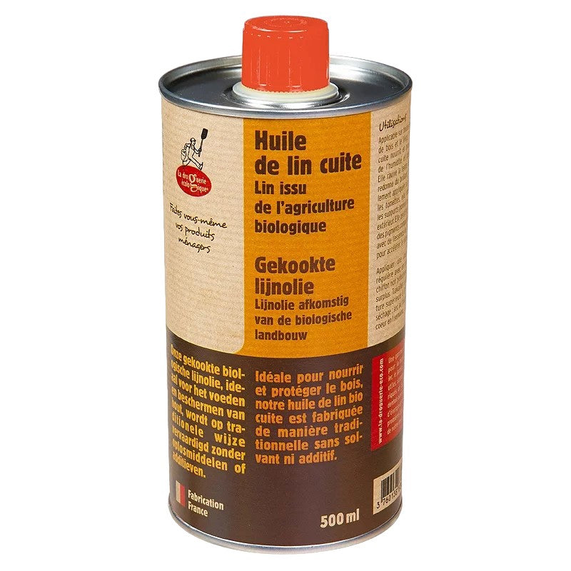 La Droguerie Écologique - Huile de lin cuite bio 500ml - protection du bois