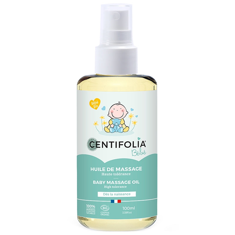 Centifolia - Huile de massage bébé BIO camélia & amande douce 100ml