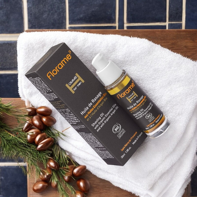 Florame - Huile de rasage homme BIO cèdre & argan 30ml
