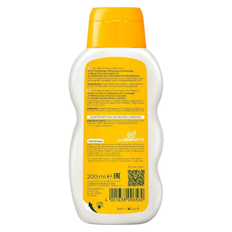 Huile douceur sans parfum bébé calendula BIO