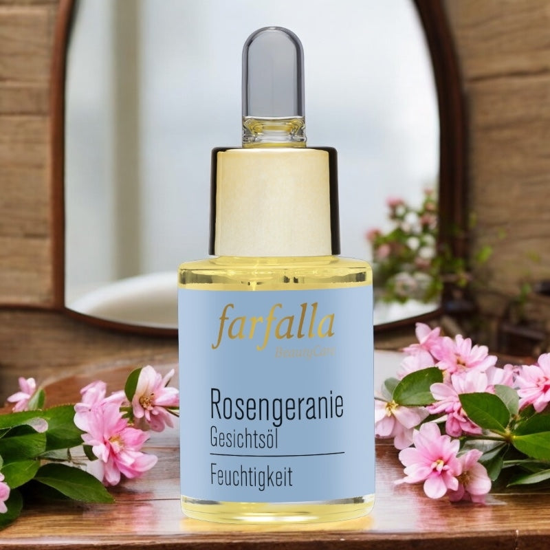 Farfalla - Huile visage hydratante BIO géranium rosat 15ml